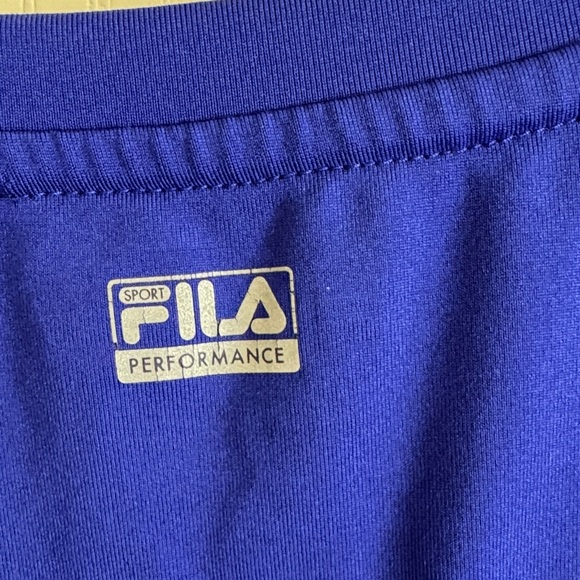 Fila Women's Royal Blue Tee with Colorful Stripes - Picture 4 of 5